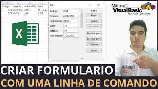 Gerando formulários automaticamente no Excel (ShowDataForm)