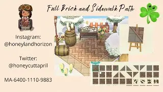 Animal Crossing New Horizons Make This Cozy Plaza Brick Path & Sidewalk! Custom Design Tutorial ACNH