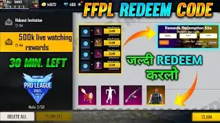 FFPL LIVE WATCHING REDEEM CODE || FREE FIRE REDEEM CODE.