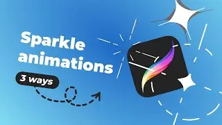 Frame-by-frame animation of 3 types of sparkles [Step-by-step tutorial]