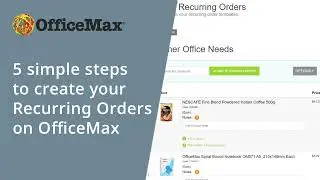 How to - Create a Recurring Order