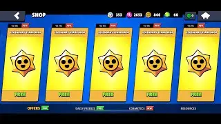 WHAAT A LUCK!!🔥😱 FREE 5X LEGENDARY STAR DROP GIFT🎁 - Brawl Stars