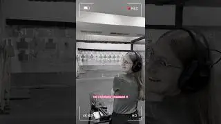 Девушка и оружие 😳😅/ Учусь стрелять #хоббитест #тир #пистолет #карабин