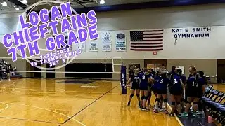Logan Chieftains vs Thomas Ewing 7th Grade Volleyball 9-28-2023 Set 3