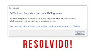 Como resolver erro de rede 