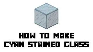Minecraft Survival: How to Make Cyan Stained Glass