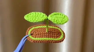 Hướng dẫn móc kẹp tóc mầm lá | Lan Anh crochet