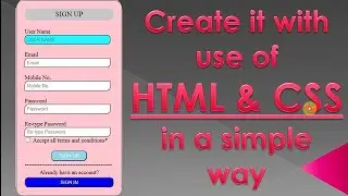 HTML and CSS Form Design | Form with HTML and CSS