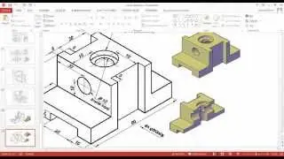 AutoCAD 2015 İzdüşüm ve Görünüşler Dersi 9-1 / Görünüş Çıkarma Örnek Uygulama
