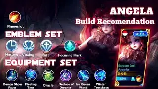 ANGELA WITH BUILD RECOMENDATION ‼️ BEST BUILD + EMBLEM + TALENT ANGELA 2021 . MOBILE LEGENDS