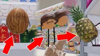 Hide and seek with Coconut, Kosian Kushi Dango, Pineapple in Secret Staycation [Roblox]