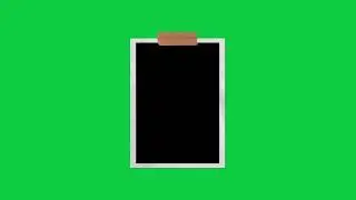 Photo Frame With Tape Holding On Top Animation | Green Screen