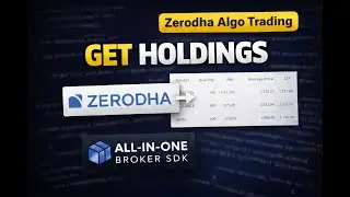 Video 16 | Get Holdings in Zerodha Using All-in-One Broker SDK 🔥 | Algo Trading