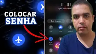 Como colocar Senha no Modo avião para Desligar
