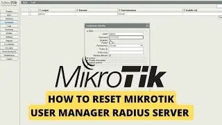 How to Reset MikroTik User Manager Password step by step guide