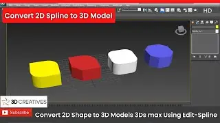 Convert edit-spline shape to 3D Models 3ds max - 3DCreatives