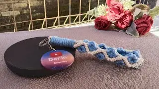 DIY Macrame Flower Wristlet | Macrame Flower Keychain Tutorial | Macrame Wristlet Easy