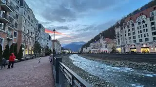 КУРОРТ ГАЗПРОМ В СОЧИ / РОЗА ХУТОР / ГАЛАКТИКА / Бассейн в горах