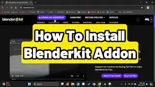 How to install blenderkit addon on Blender 4.1 | Blender Tips Under 2 Minute (BTU2M)