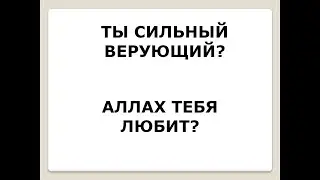 СИЛЬНЫЙ ВЕРУЮЩИЙ ХАДИС
