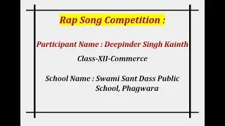 Rap Song Competition :