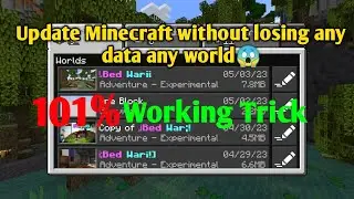You can update Minecraft without losing any data😮 101% working trick watch full video