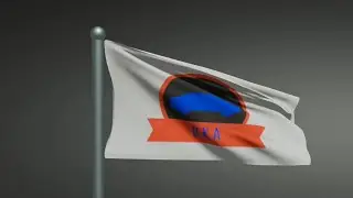FLAG ANIMATION | LOGO FLAG | BLENDER ANIMATION