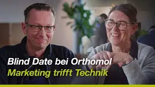 Blind Date bei Orthomol: Astrid (Marketing) und Rüdiger (Technik) zeigen einander ihre Jobs