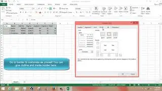 Excel tutirial 3-How to format border in excel || Excel tutirial for beginners