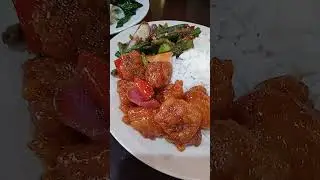 MUKBANG Stir Fry Mixed Vegetables and Sweet & Sour Pork 