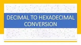 DECIMAL TO HEXADECIMAL CONVERSION || DIGITAL LOGIC DESIGN || DIGITAL ELECTRONIC || NUMBER SYSTEM