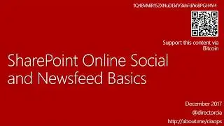 SharePoint Online Social and Newsfeed Basics