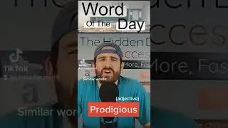 Today's word of the day is prodigious. #wordoftheday