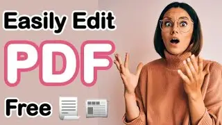 How To Edit pdf in Computer For Free 📃