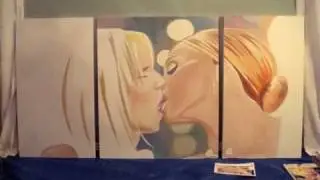 Painting Britney Spears & Madonna's Kiss by Nick San Pedro