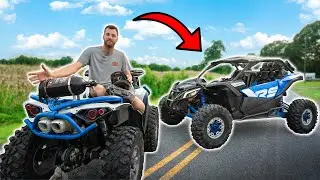 NITROUS Fourwheeler V.S TURBO Maverick X3 *INSANE RACE*