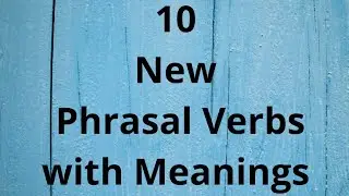 Phrasal Verbs Meanings| Online Lectures| Nifty Mind| Learn English l English Vocabulary l