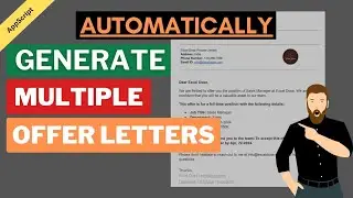 Automatically generate multiple offer letters in PDF Format