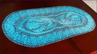 Knitting doily oval. Part 7.