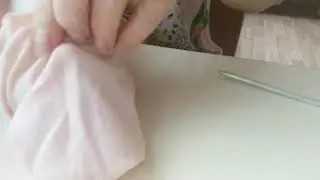 Обтяжка головы текстильной куклы.Процесс.