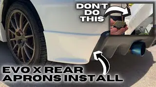 How NOT!!! To Sand Clear Coat Runs / Installing Rear Aprons Spats on the Evo X