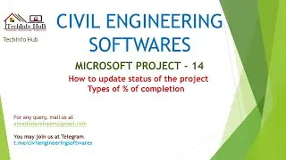 Microsoft Project - 14 (How to update status of the project)