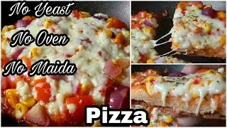 No Oven No Yeast Pizza Recipe with instant pizza sauce | Lock-Down Pizza Recipe | Veg Pizza Recipe |