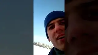 Прогулка по льду. Комсомольское озеро