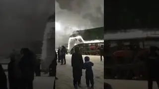 Поезд деда мороза в Ижевске.