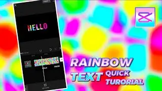 Rainbow text Capcut tutorial  | Quick Tutorial