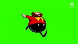SONIC 1 SMOOTH- Eggman running (green screen)