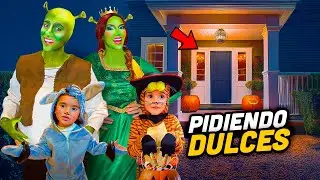 Asking for HALLOWEEN dressed as SHREK