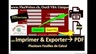 VBA Imprimer/ Exporter en PDF Plusieurs Feuilles Calcul- Sans Codage_36.  www.VbaWriter.ch