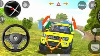Mahindra Scorpio modified 👿 yellow scorpio high speed race gameplay indian car simulator game